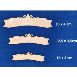 SKLEJKA #3mm Szyldy, tabliczki ozdobne komplet 3szt / dł: 10 do 15cm / XIX / 4040